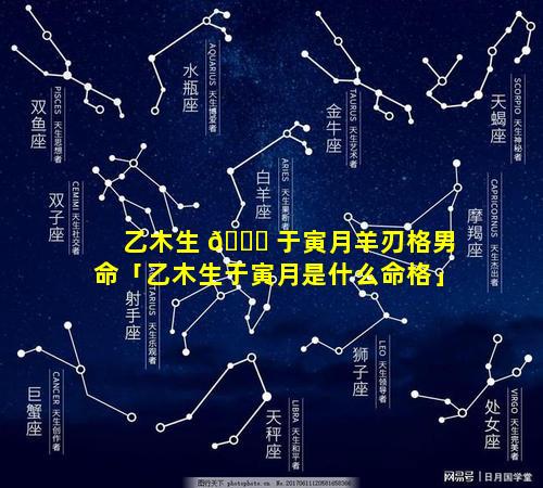 乙木生 🕊 于寅月羊刃格男命「乙木生于寅月是什么命格」